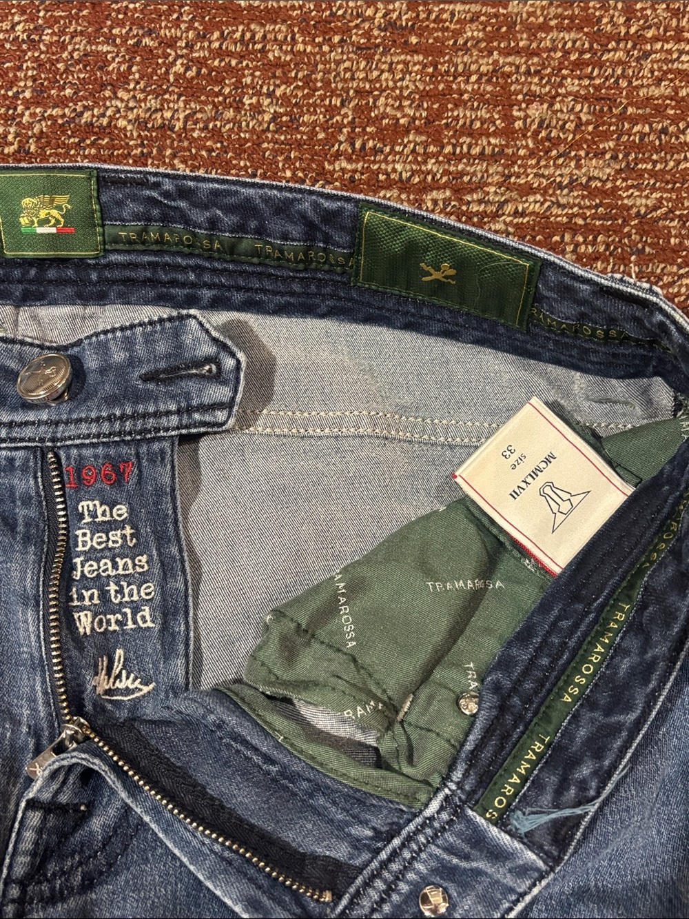 Tramarossa Leonardo medium wash slim leg designer denim men’s 33 euro jeans - Picture 6 of 16